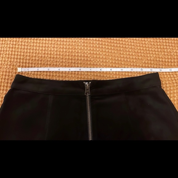 Black Wilfred Suede Zip Front Skirt - Picture 9 of 12
